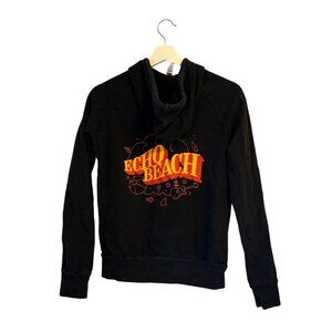 Toronto Echo Beach Music Black 100% Cotton Logo Zip Up Hoodie Sweatshirt Size S